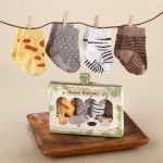 "Sock Safari" Four-Pair Animal-Themed Sock Set