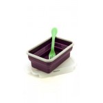 SmashBox Collapisble Single Lunchbox Single Compartment w/Utensil - Purple