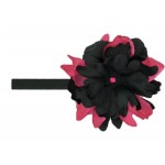 Black Flowerette Bursts with Black Raspberry Small Peony