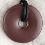 Dark Brown Donut Shaped Pendant