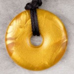 Gold Donut Shaped Pendant